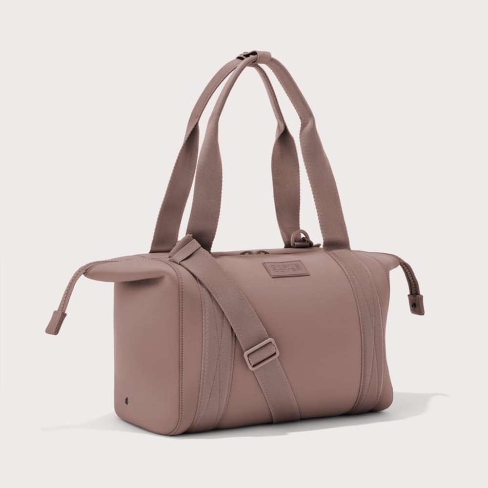 Dagne Dover Medium Landon Neoprene Carryall Duffle Gym Travel Bag in Dune - Picture 4 of 10
